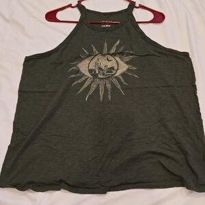 Torrid Dark Green Graphic Tank Top